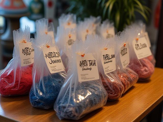 Before: Basic plastic packaging with inconsistent labeling