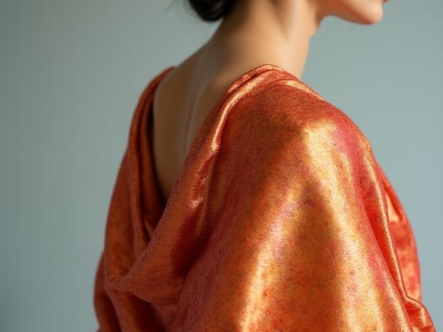 นางแบบสวมชุดผ้าไหมไทยร่วมสมัย