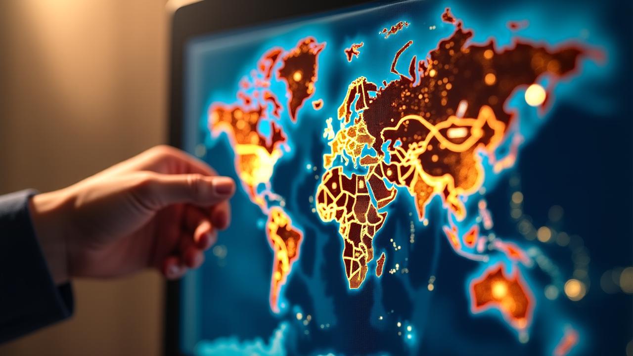 แผนที่โลกแสดงการเชื่อมโยงข้อมูลการค้าสินค้าหัตถกรรม